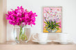 Mini Framed Canvas | Orchids On Pink
