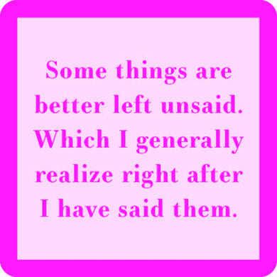 Drinks on Me Coaster | Left Unsaid