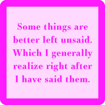 Drinks on Me Coaster | Left Unsaid