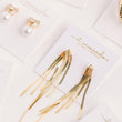 Skinny Gold Tassel Earrings