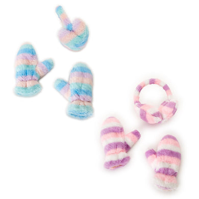 Heart Earmuff and Mitten Set