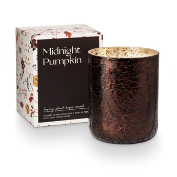 Midnight Pumpkin | Small Crackle Glass