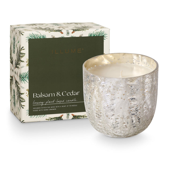 Balsam + Cedar | Crackle Glass Large