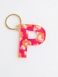 Forever Floral Initial Keychain