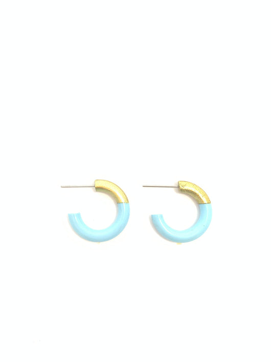 Liz Small Hoops • Baby Blue