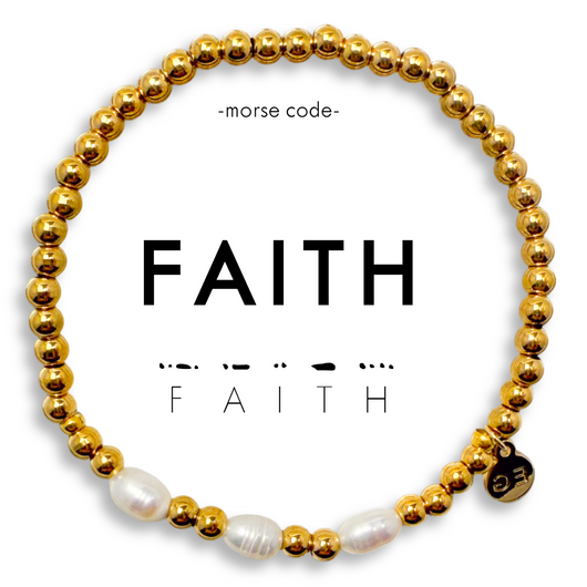 Faith Bracelet • Gold and Pearl