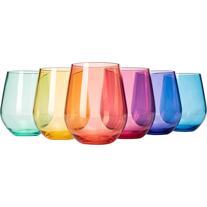 Unbreakable Stemless Wine Glasses | Set of 6