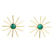 Emerald Statement Sun Studs