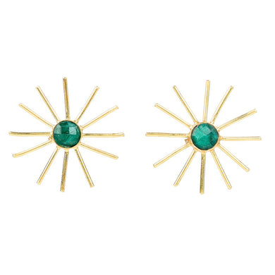 Emerald Statement Sun Studs