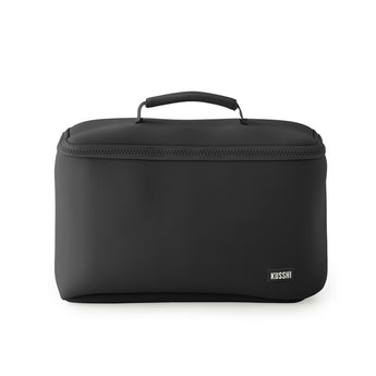 Neoprene Large Train Case | Black + Pink
