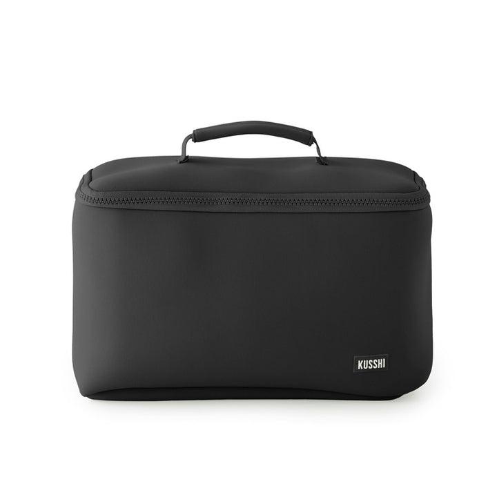 Neoprene Large Train Case | Black + Pink