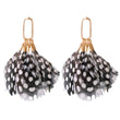 Spotted Feather Tassel Earrings