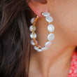 Maren Coin Pearl Hoops
