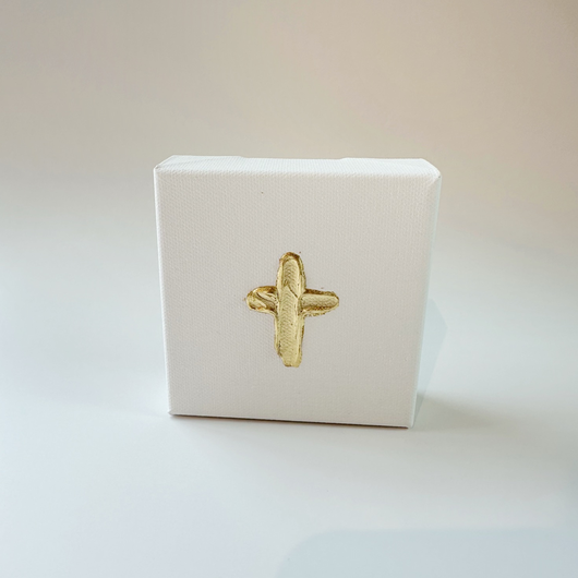 Gold Painted Cross | 4x4