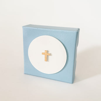 Tiny Cross Intaglio | Blue