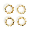 Golden Bamboo Napkin Rings | Set of 4