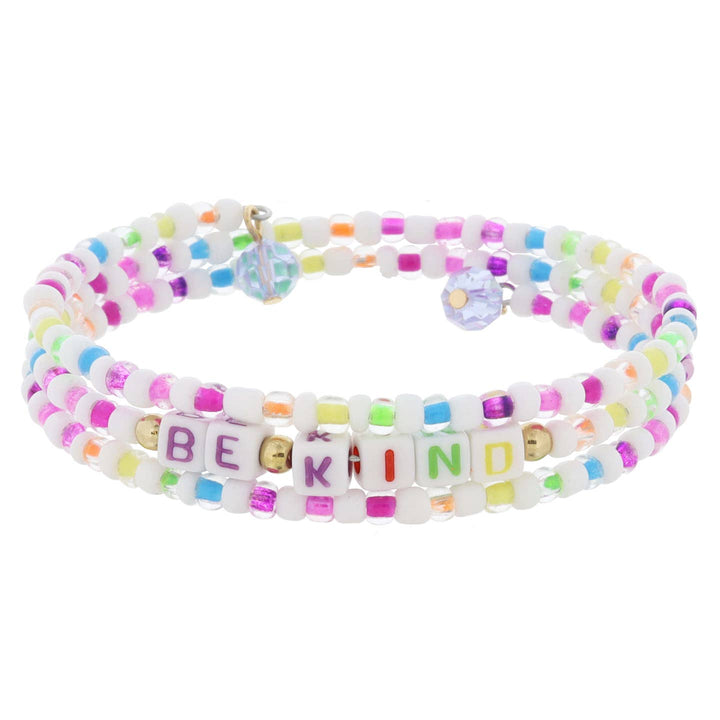 Kids Beaded Coil Bracelet | Be Kind