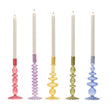 Hand Blown Glass Candlestick Holders