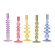 Hand Blown Glass Candlestick Holders