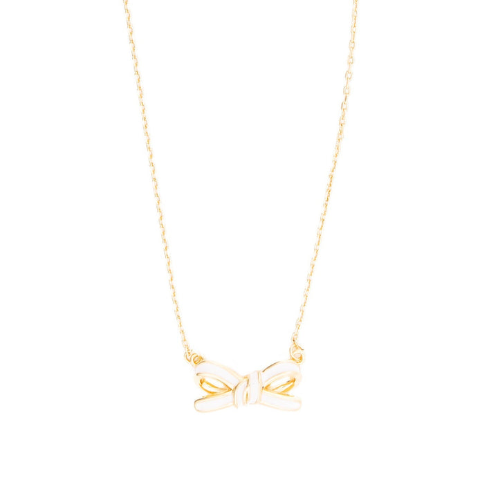 Luxe Bow Necklace | White