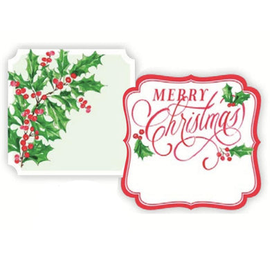 Holiday Gift Stickers • Merry Christmas Holly