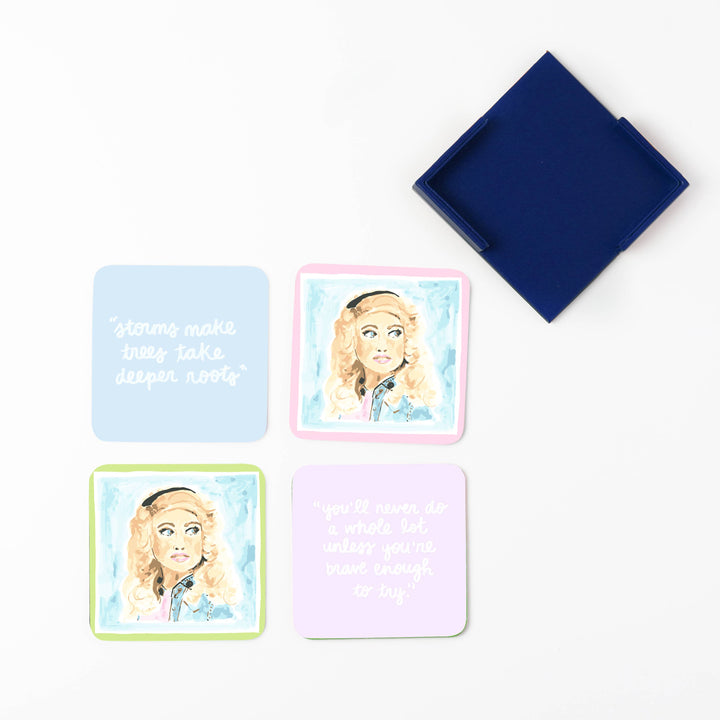 We Love Dolly Coasters | Set of 4