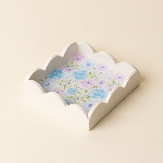 Scallop Trinket Tray | Garden Blue