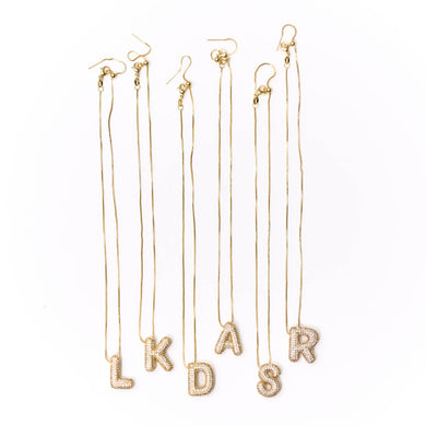 Crystal Initial Necklace