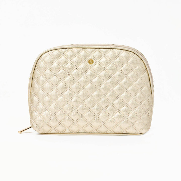 Quilted Essentials Pouch | Champagne