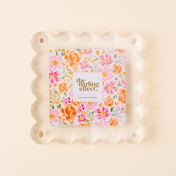 Scalloped Acrylic Frame Square | Clear