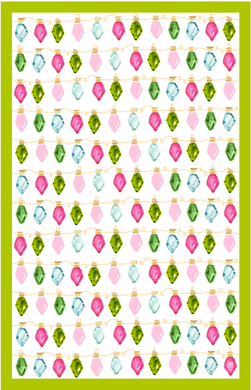 Double Sided Holiday Lights Tea Towel