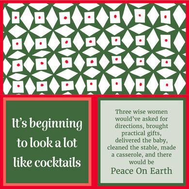 Drinks on Me Napkin | Peace on Earth