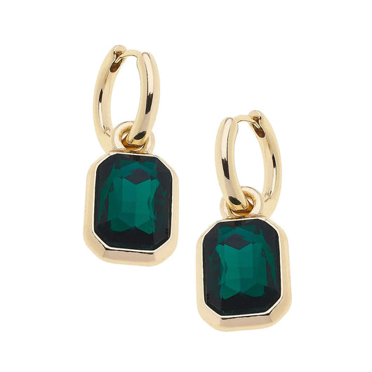 Reagyn Rhinestone Earrings l Emerald