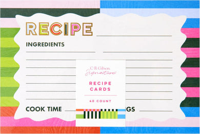 Striped Kitchen Recipe Card