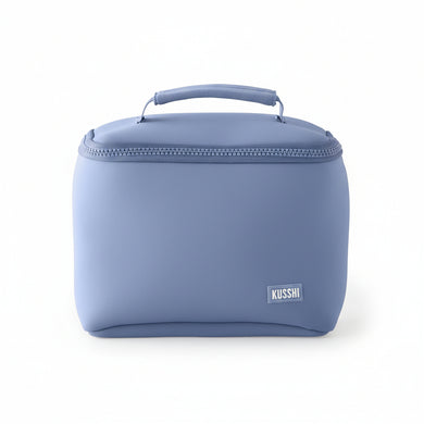 Small Train Case • Pearl Blue + Sand Pink