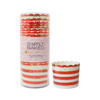 Large Baking Cup | Red Confetti