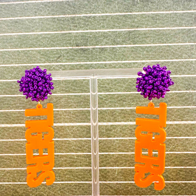 Clemson Tiger Earrings