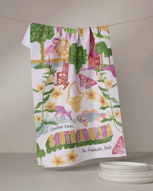Geometry Tea Towel | Greetings From South Carolina