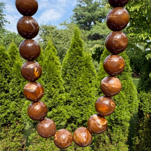 Mini Molly Bubble Necklace • Chocolate Brown