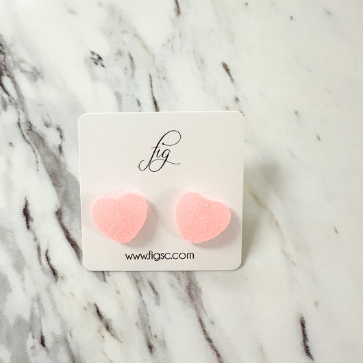 Candy Heart Earrings | Pink