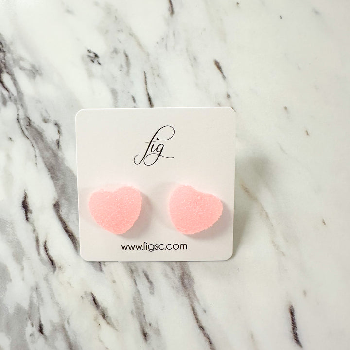 Candy Heart Earrings | Pink