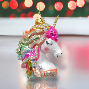 Rainbow Unicorn Ornament