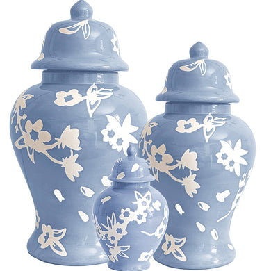 Sakura Medium Ginger Jars • Serenity Blue