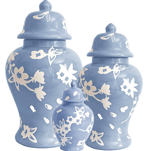 Sakura Medium Ginger Jars • Serenity Blue