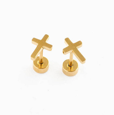 Cross Stud | Gold