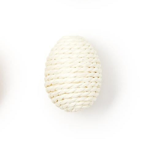 Raffia Eggs | White