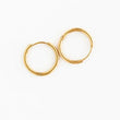 Endless Hoop Thin Gold Earrings 10 mm