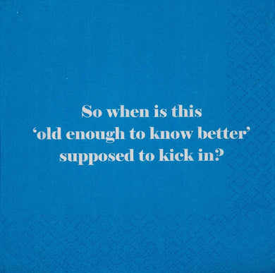 Old Enough to Know Better | Cocktail Napkins