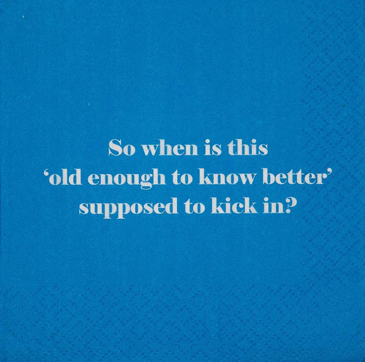 Old Enough to Know Better | Cocktail Napkins