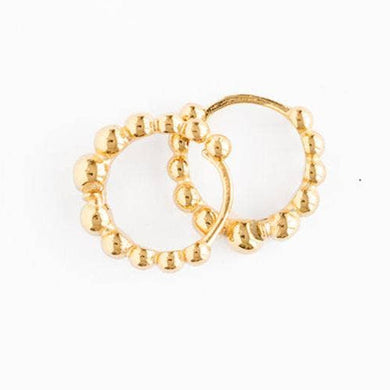 Beaded Huggie Hoop Earrings